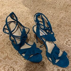 Ann Taylor Teal Strappy Heels